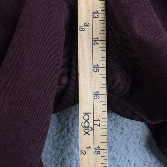 VINTAGE  Riders Jeans Women 18P Burgundy Tapered High Rise Denim Mom USA 31 x 28 - Picture 11 of 16